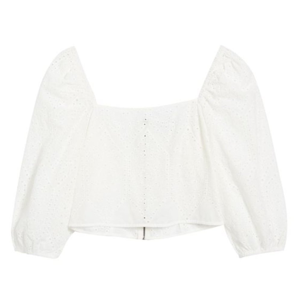 🆕️ NEW SOCIALITE Eyelet Square Neck Top In White Medium and Small avalable
